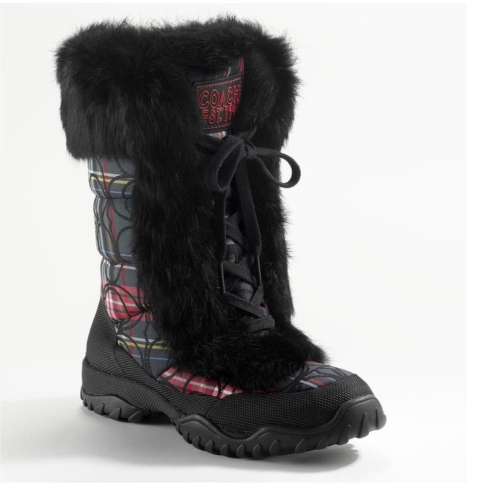 Coach Jennie Fur-Trimmed Boots